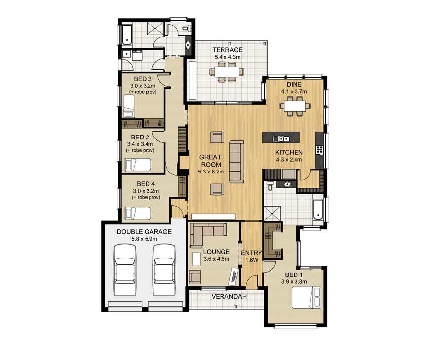Floor Plan Friday Fireplace, Alfresco & 4 bedrooms