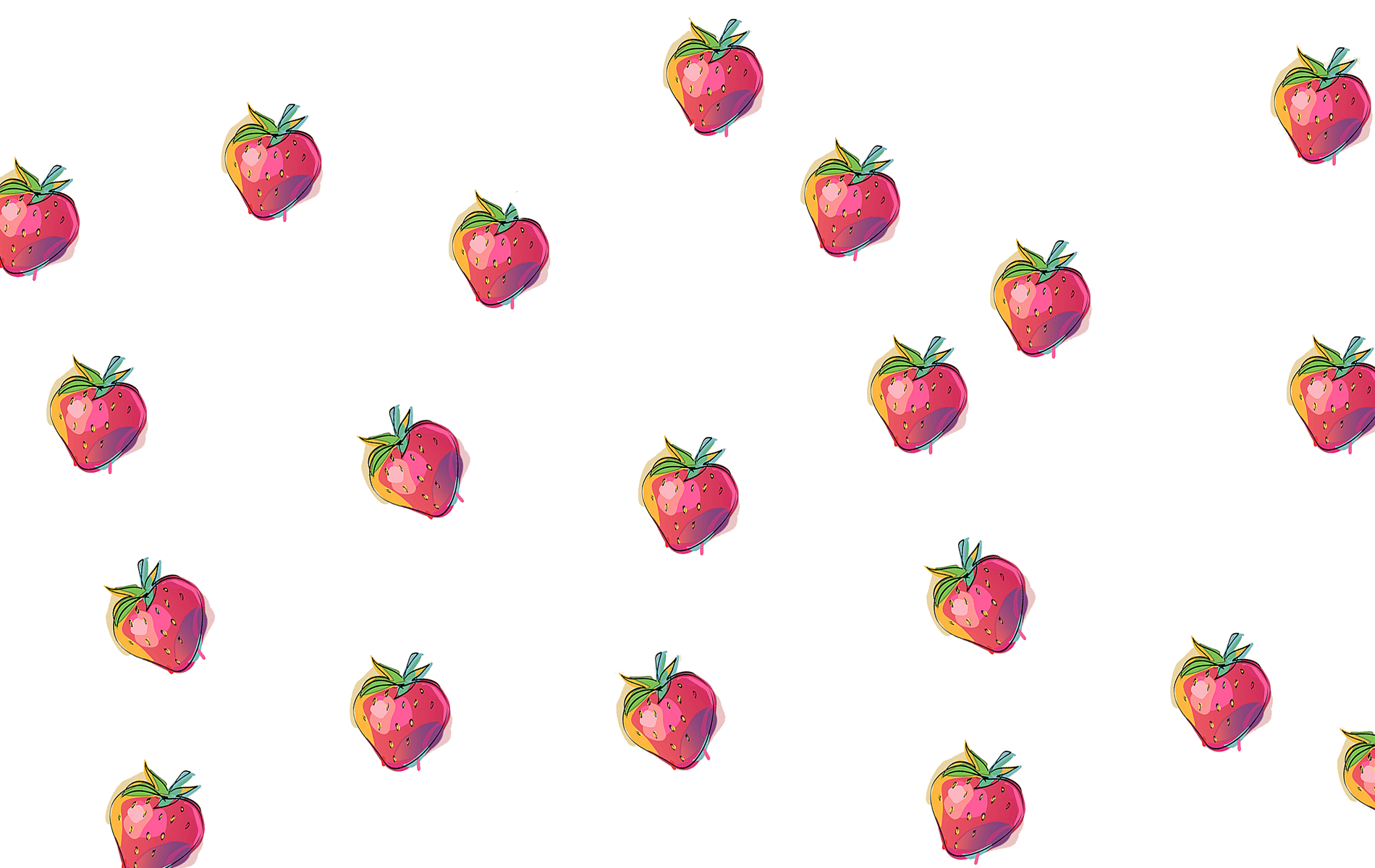 Free Strawberries iphone / desktop wallpapers.