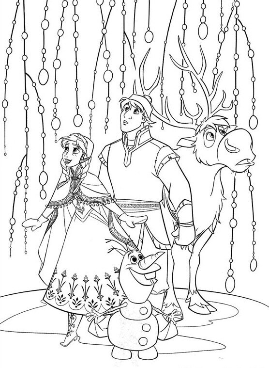 Frozen-Coloring-Page-with-Olfa-and-Sven