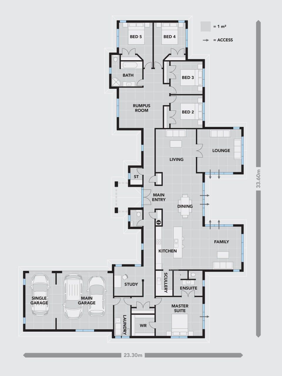 Floor Plan Friday: 5 bedroom, rumpus, scullery plus study