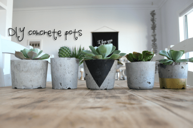 DIY concrete pots