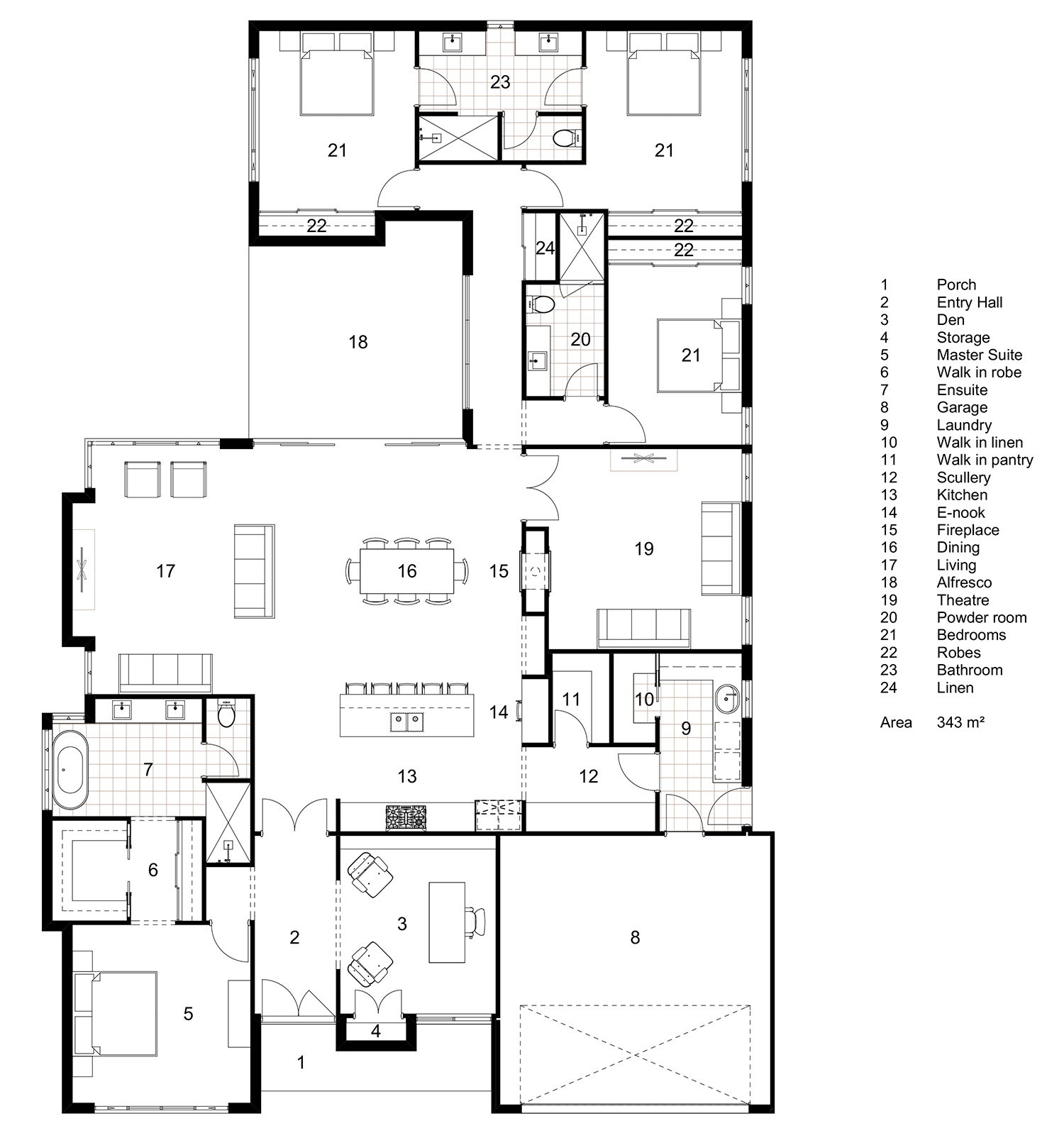  Floor  Plan  Friday Classic Hamptons single  storey  home 