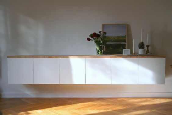 Own Floating Tv Unit With Besta From Ikea, How To Make A Floating Cabinet
