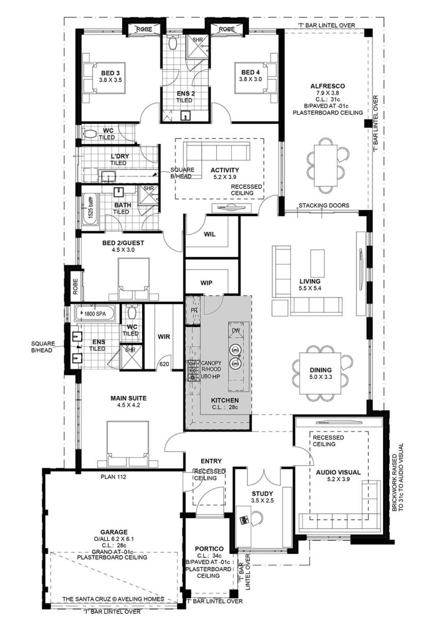 Floor Plan Friday Large 4 bedroom activity media and study