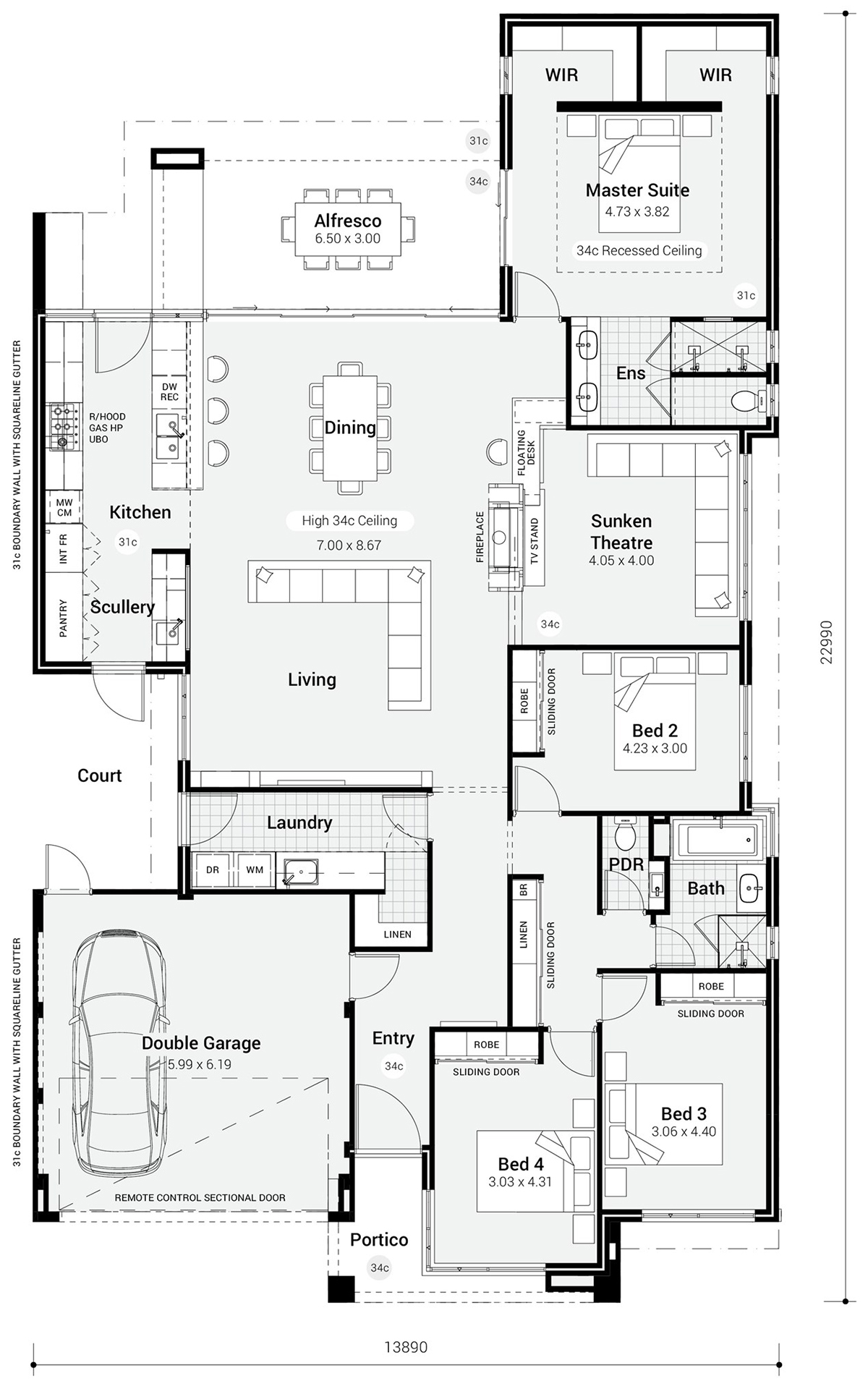 Floor Plan  Friday Chef s kitchen  scullery with servery 